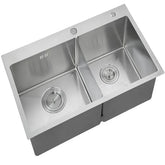 Stainless Steel Kitchen Sink Bowl  Double| HM82Γ45cm | Extra-Wide & Heavy-Duty
